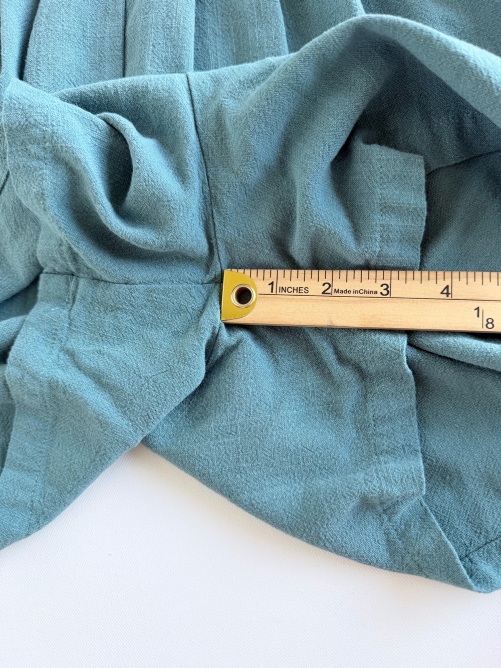 Automet Teal Linen Blend Shortalls Romper Pinafore Overalls Size S - Picture 8 of 11